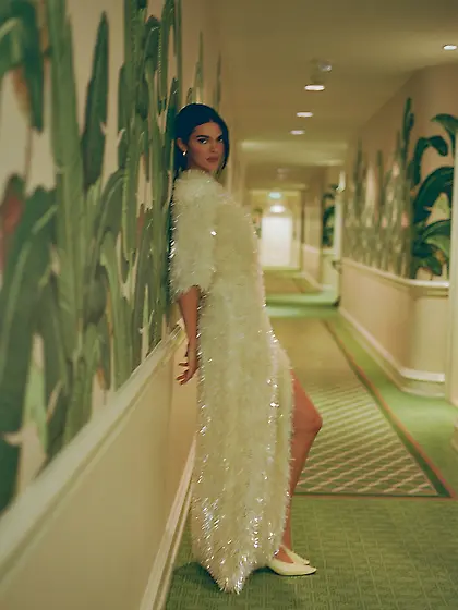 Kendall Jenner in a white dress