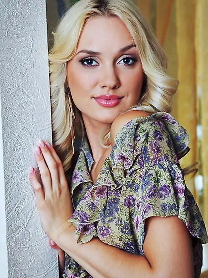 Cute blonde horny kitchen