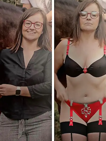 Aurélie sexy exhib lingerie