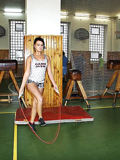 Hot teenage student willingly