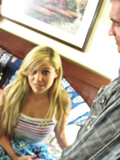 Big boobed blonde teen