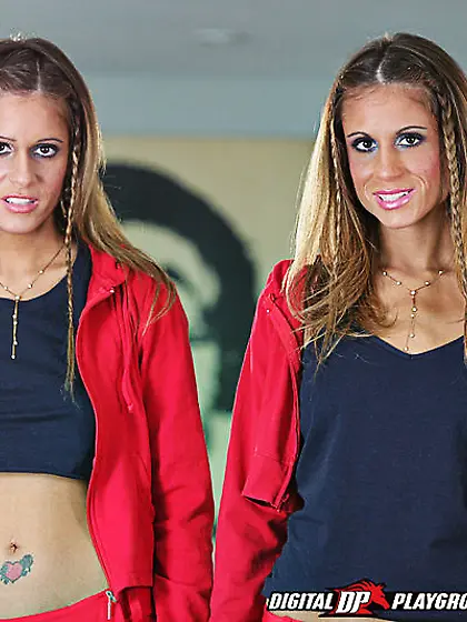 Lacey Love and Lyndsey Love strip together and share one stud�
