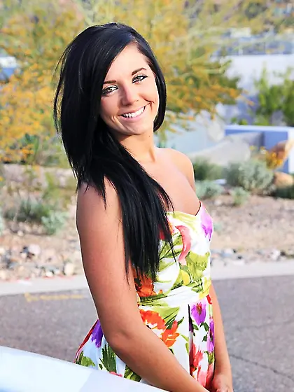 Flirty summer girls pose