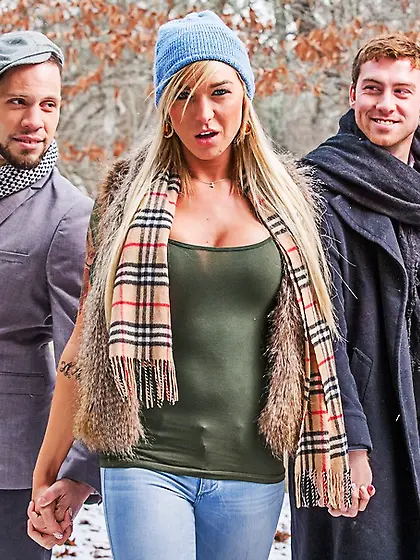 Hot blonde tranny wearing