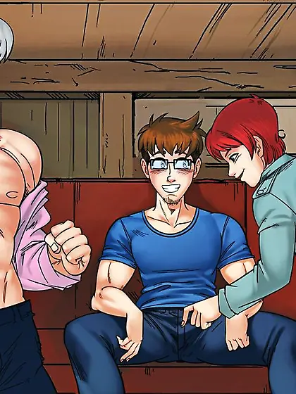 Drawn gay handjob