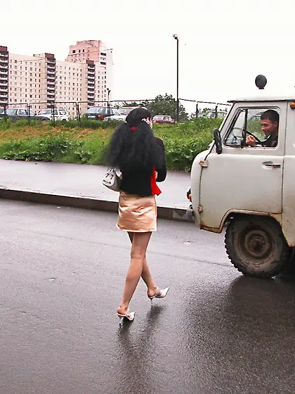 Glory was walking down