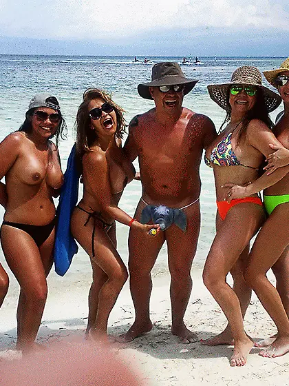 Group naked tits