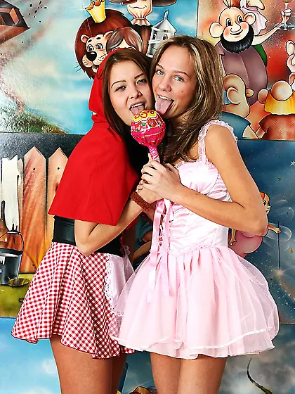 Lesbian teenage girls toying