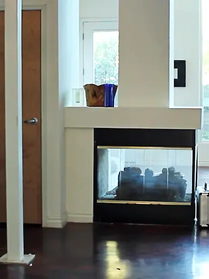 Handsome brunette wearing white