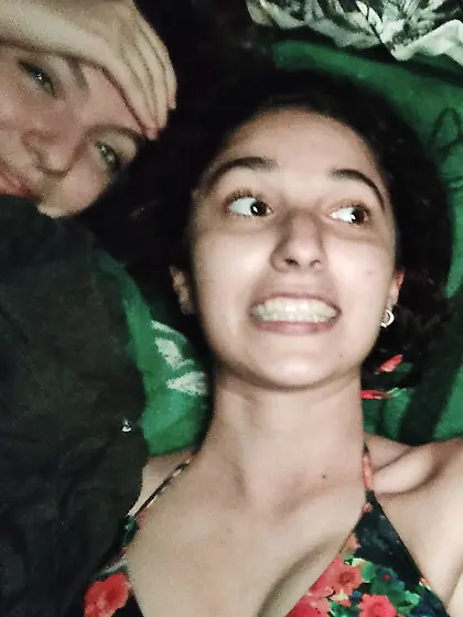 Girls On The Beach at Night