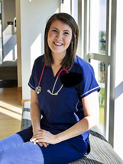 Nurse Liz’s big tits swaying at FF (non nude)