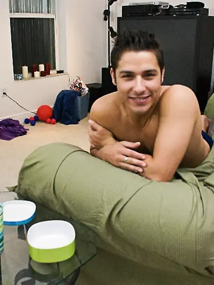 Evans visits cute gay