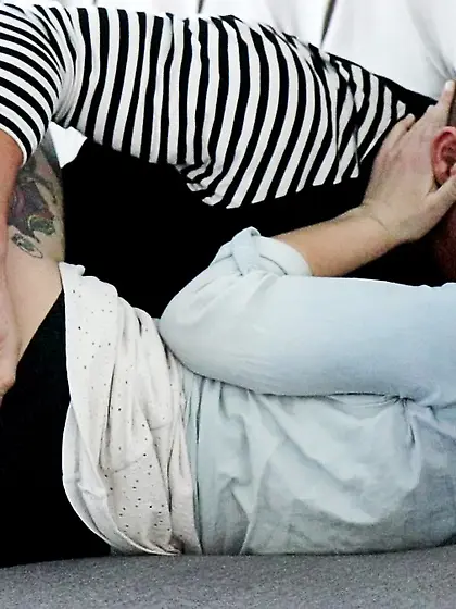Inked hussy loves wrapping