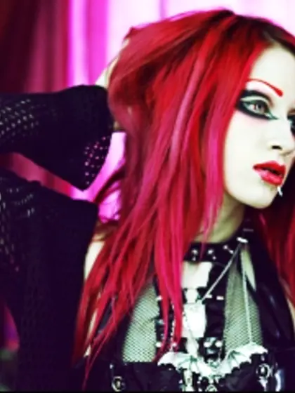 Pink-haired mary freaky perform