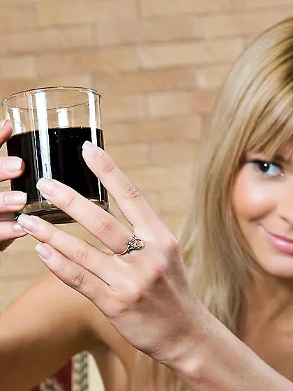 Cute blonde babe Audri Nubiles poses naked showing her soft feet