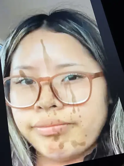 Asian takes cumshot load