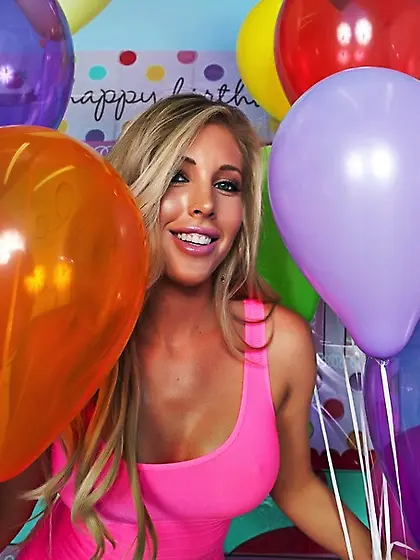 Luscious babe wearing pink