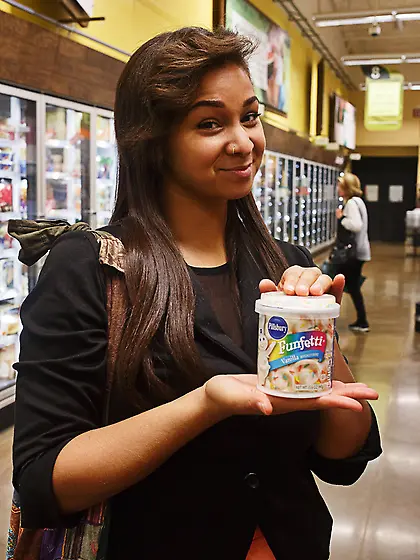 Busty swarthy teen long-socks