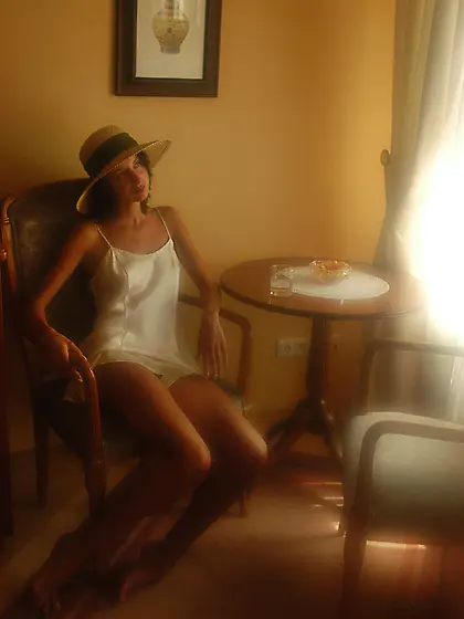 Yana A takes all of her lingerie in front of the camera and show