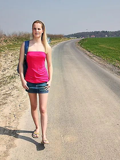 Nasty blond teen girl