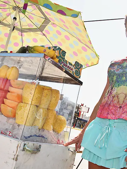 Horny bitch gets throat fucked after buying...