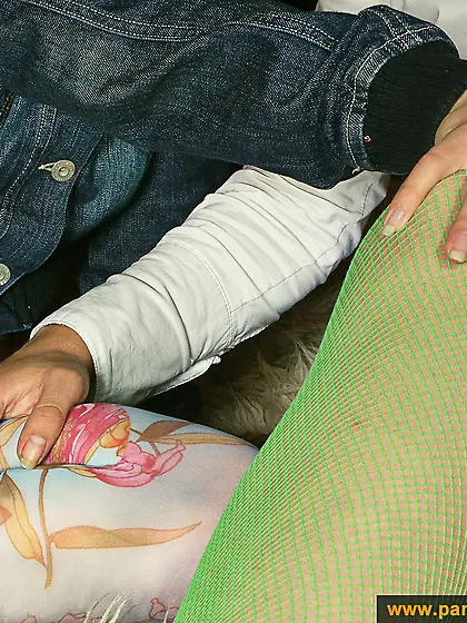 Pantyhose lesbians in color nylons