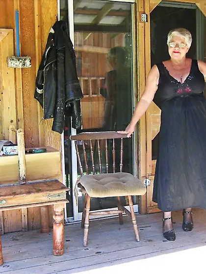 Hunky elderly curvy blonde