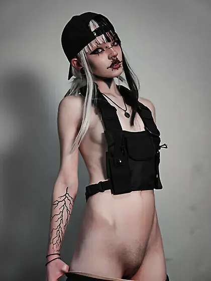 Thin Sexy Goth Emo Teen