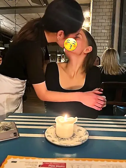 My slutty gf on a date