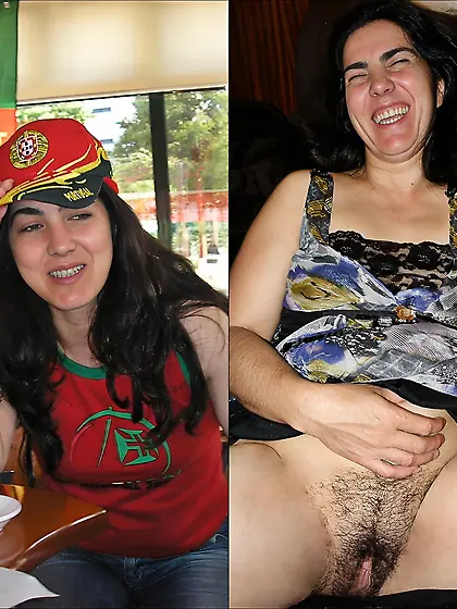 Dressed and undressed amateur milf