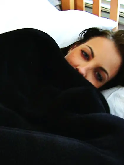 Short hair brunette teen pov blowjob