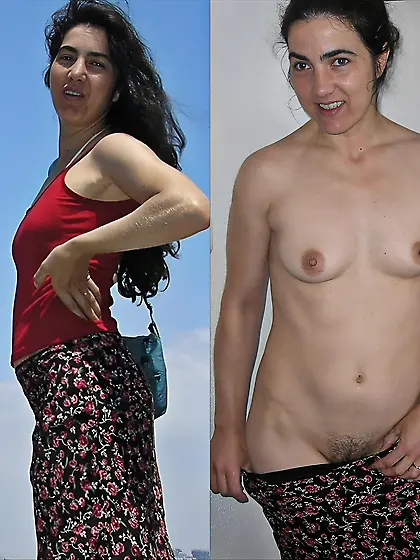 Dressed and undressed amateur milf