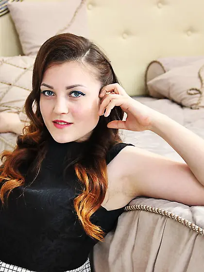 Girl beautiful tits auburn