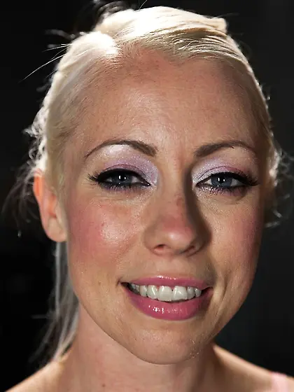 Long-time blonde submissive girl