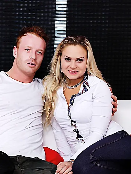 Hot blonde babe enjoys