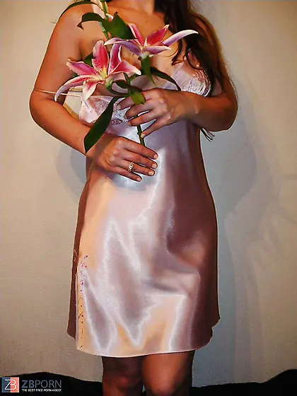 ROSY SATIN NIGHTIE WITH MY PINKISH VELVETY PANTY X