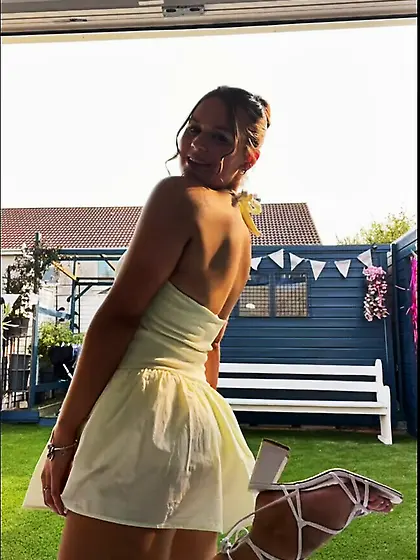 Slut Ella and slutty friend expose them everywhere