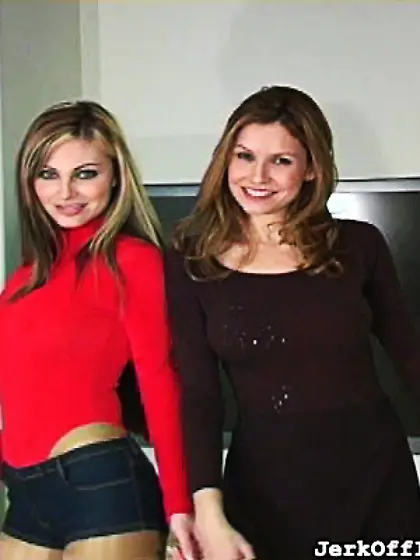 Provoking chicks slender legs