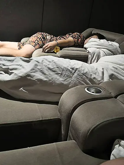 Feet at a hot spring rest area