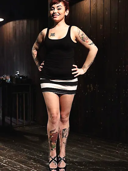 Tattooed redhead hankering pain