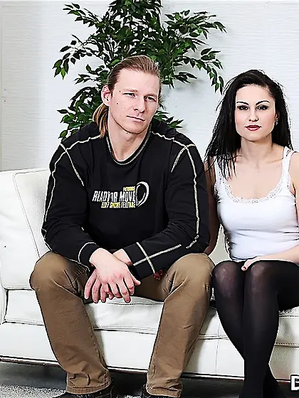 Pale brunette wife enjoys