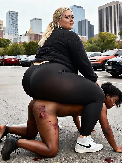 Pawg bbw sits on nigger