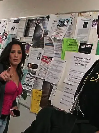 Nasty brunette slut spreads