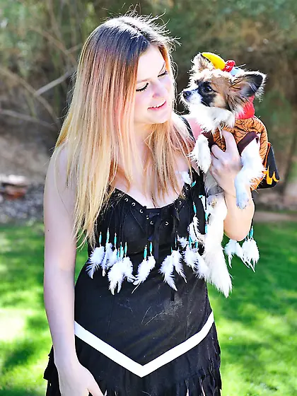 Big breasted chick Danielle FTV fucks her juicy pussy with a cor