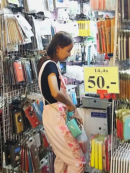 After work skinny Asian salesgirl earns money by posing naked fo
