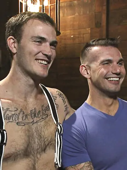 Gagged lad collar bound