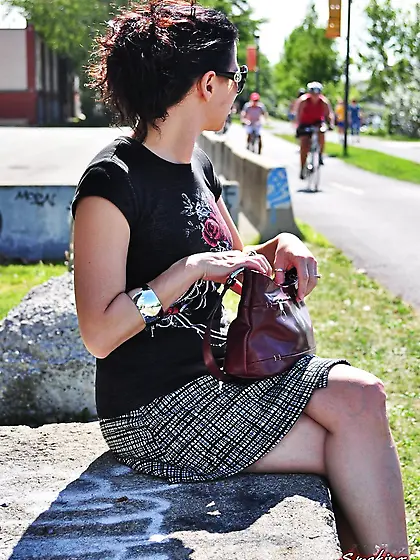 Rock-chick black top skirt