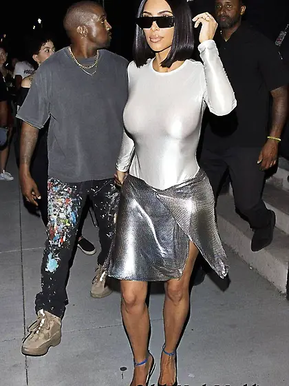 Kim Kardashian Braless In Los Angeles