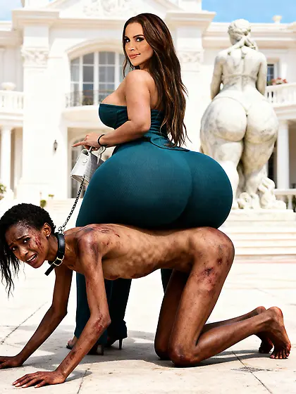 Rich bitch sits on a nigger