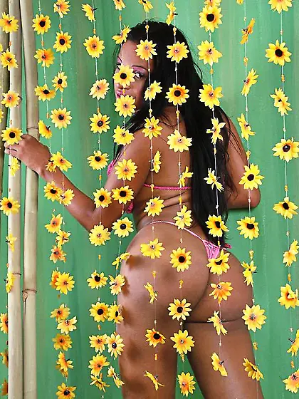 Nice shemale flashing her body